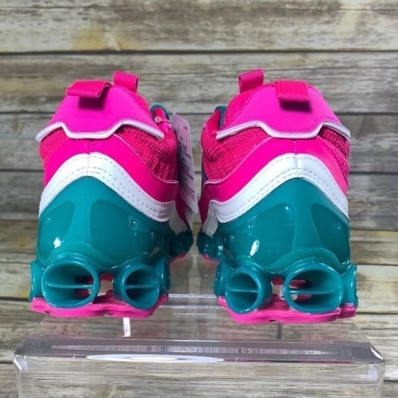 Adidas Originals Microbounce T1 Boost Shock Pink/Green - Picture 8 of 9
